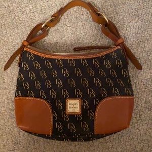 Dooney and Bourke black and gold shoulder bag